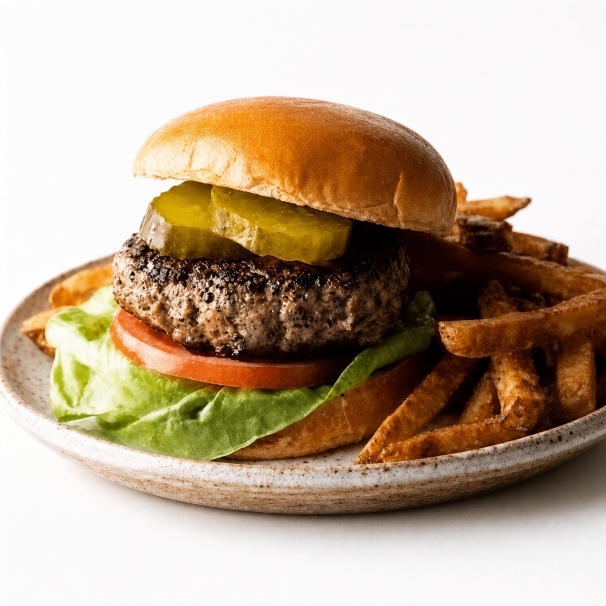 Hamburger with Fries