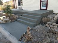 Customized concrete steps. Customized concrete steps.