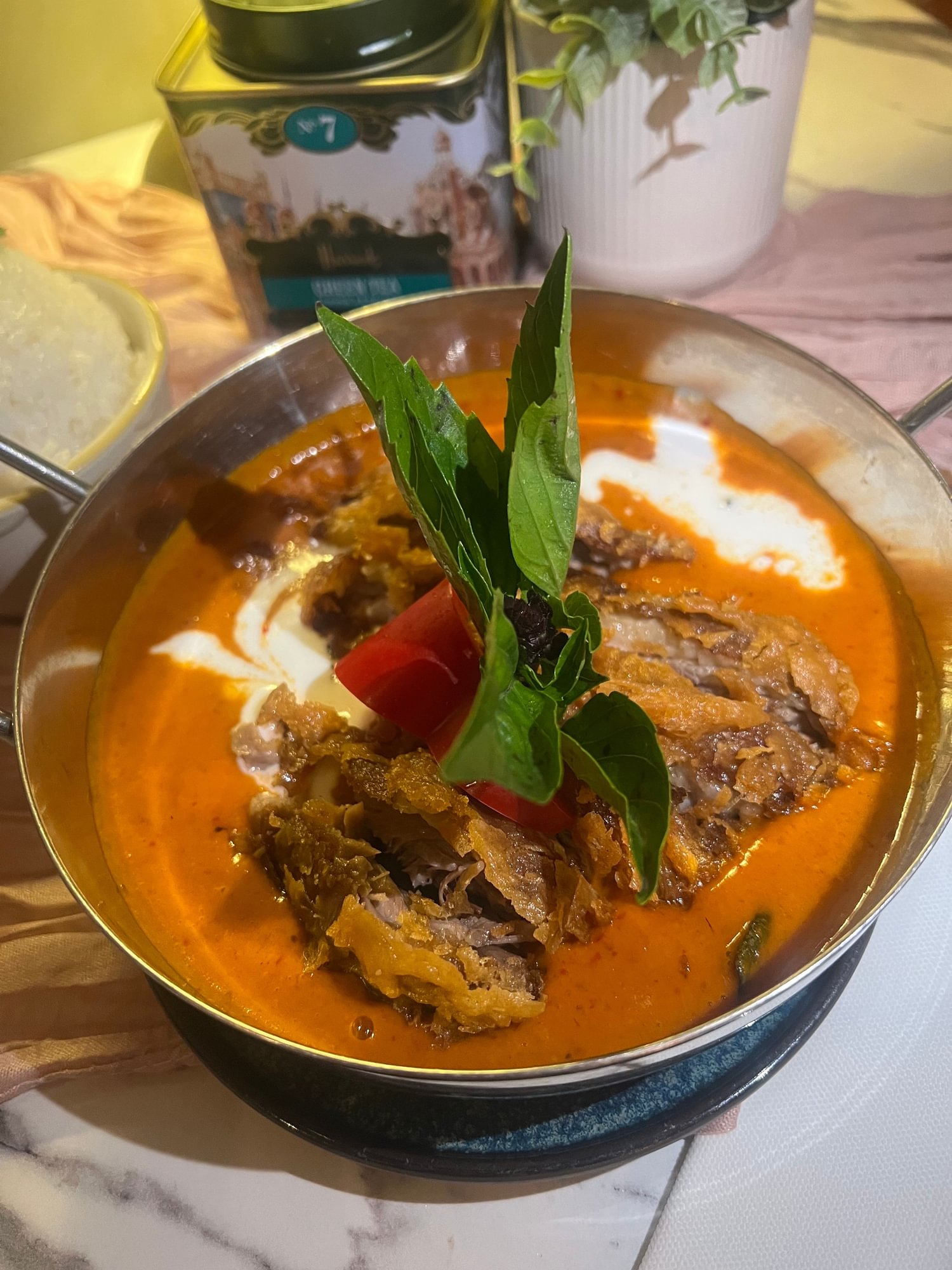 Crispy Duck Panang Curry แพนงเป็ดกรอบ
