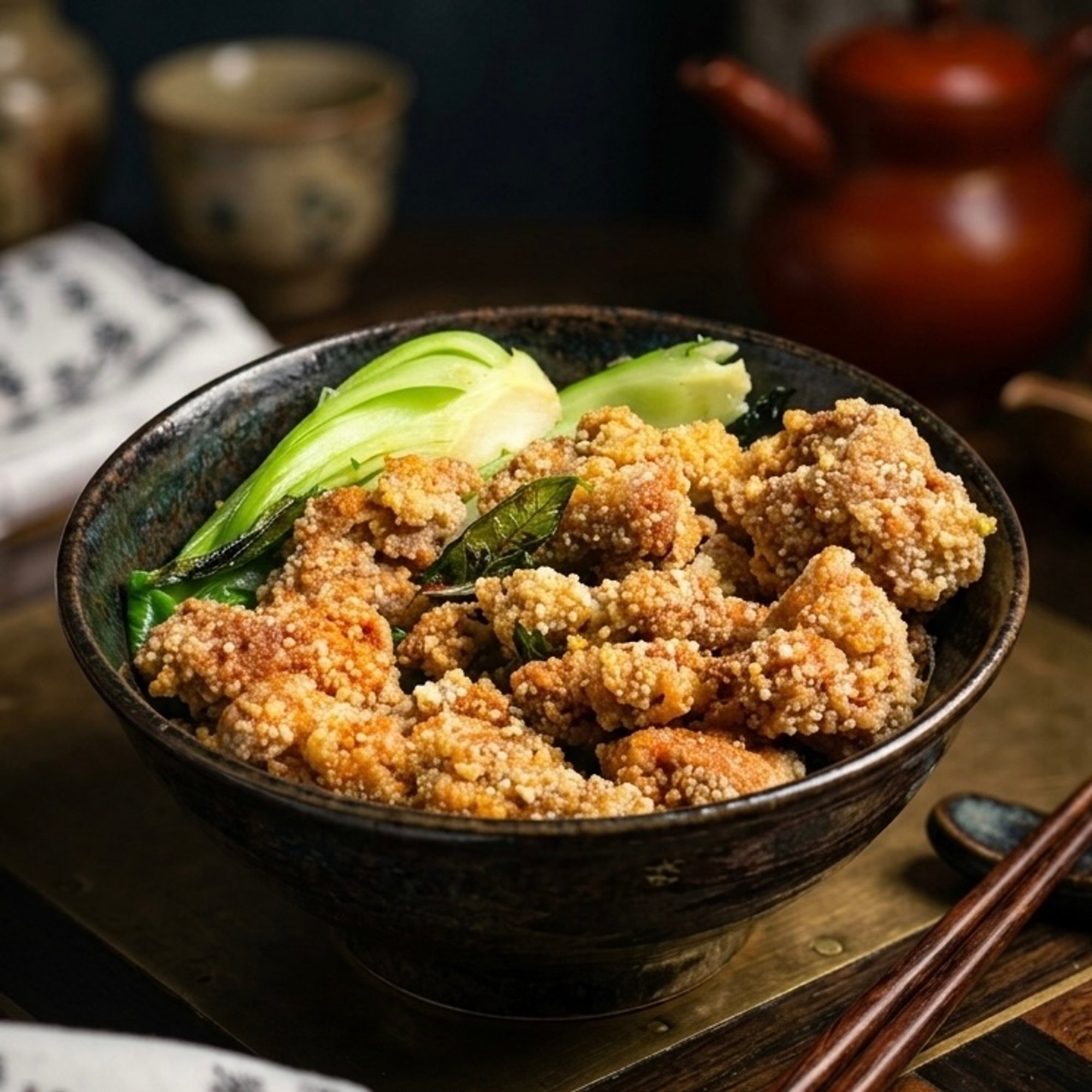 Popcorn Chicken Rice Bowl