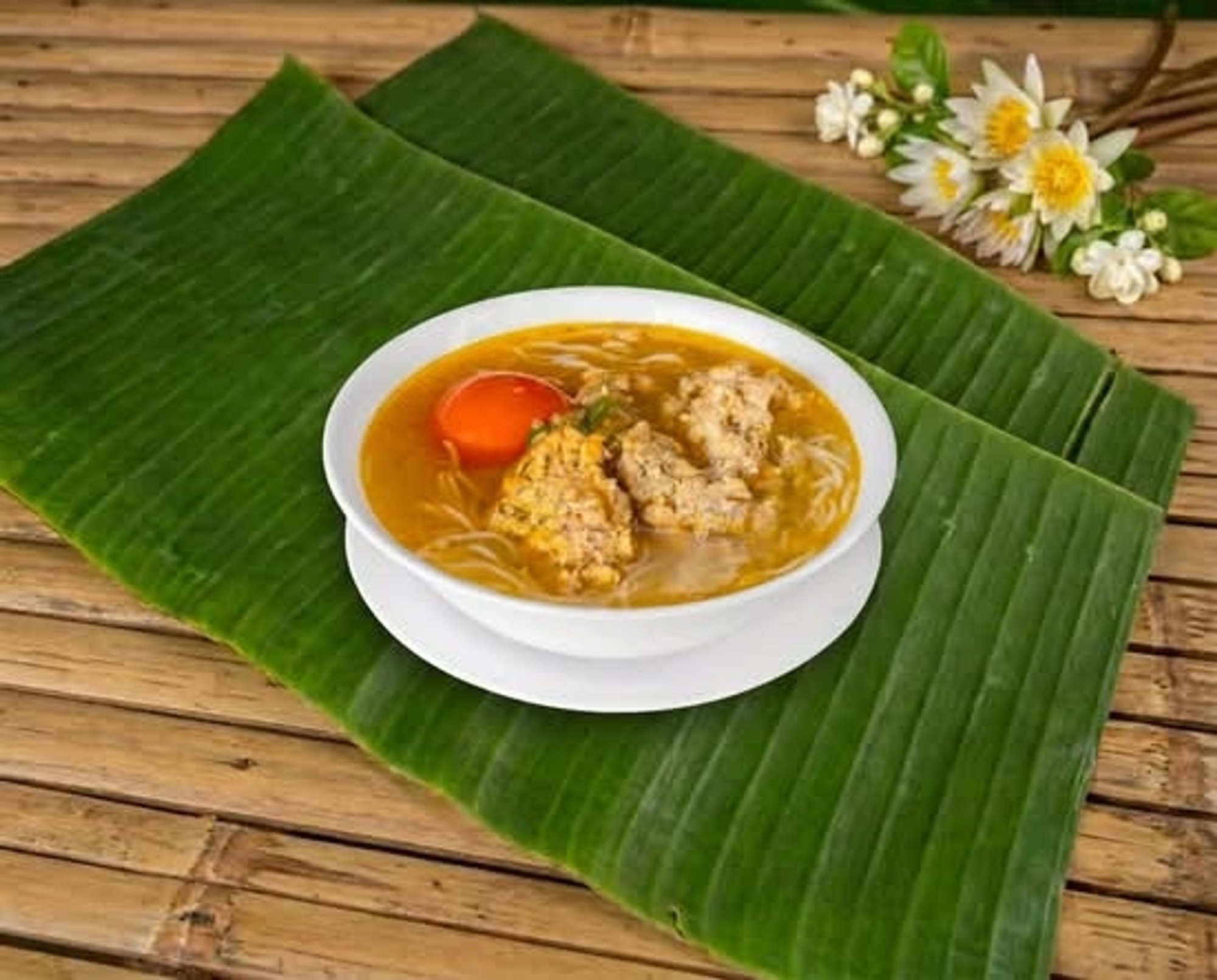 Rice Vermicelli with Shrimp & Crab Paste Soup (Bún Riêu)