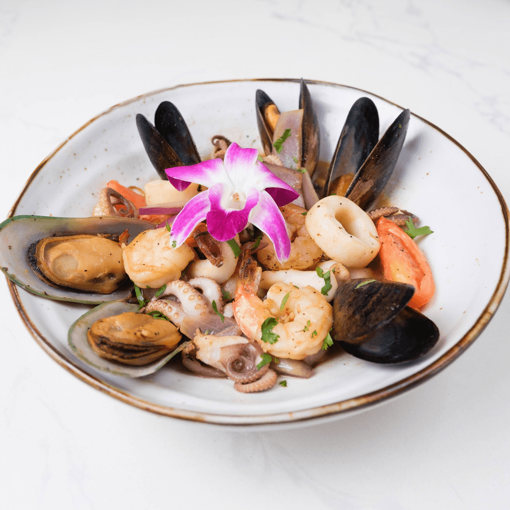 Sautéed Seafood & Cilantro Rice