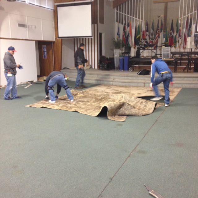 We are in process of changing the carpet at the church in Gaithersburg Maryland.