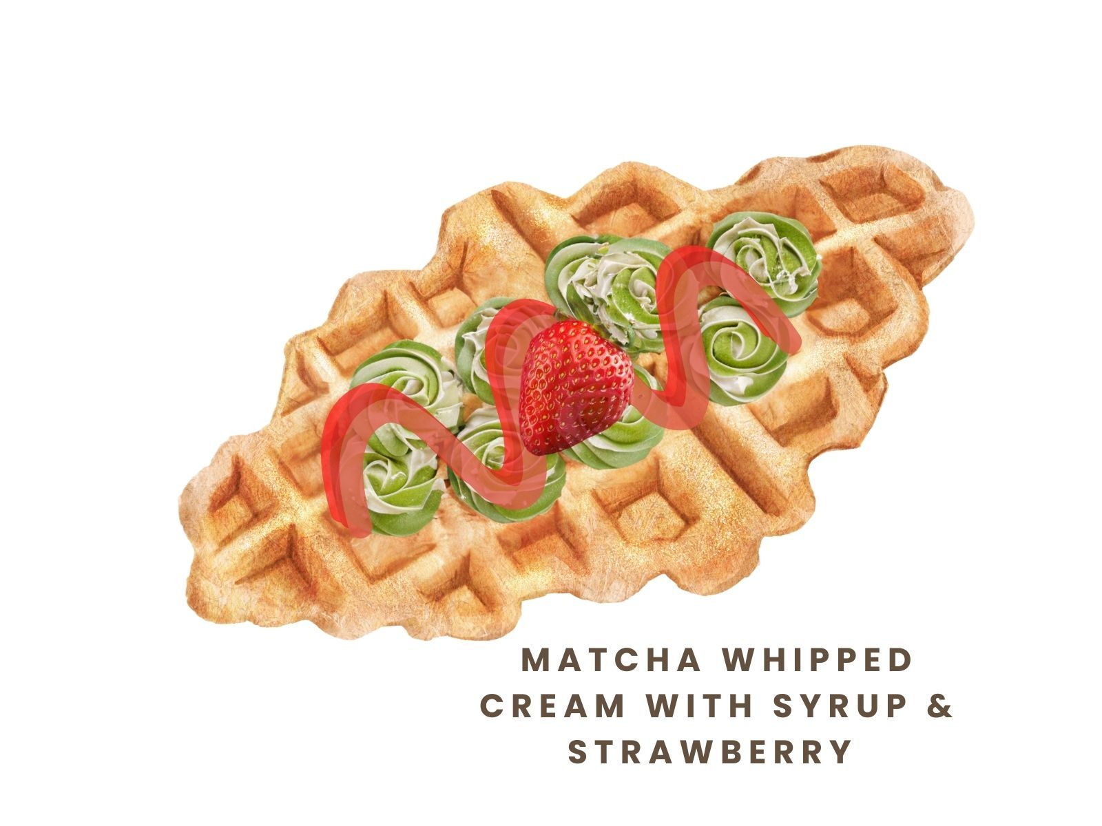 Strawberry Matcha Croffle