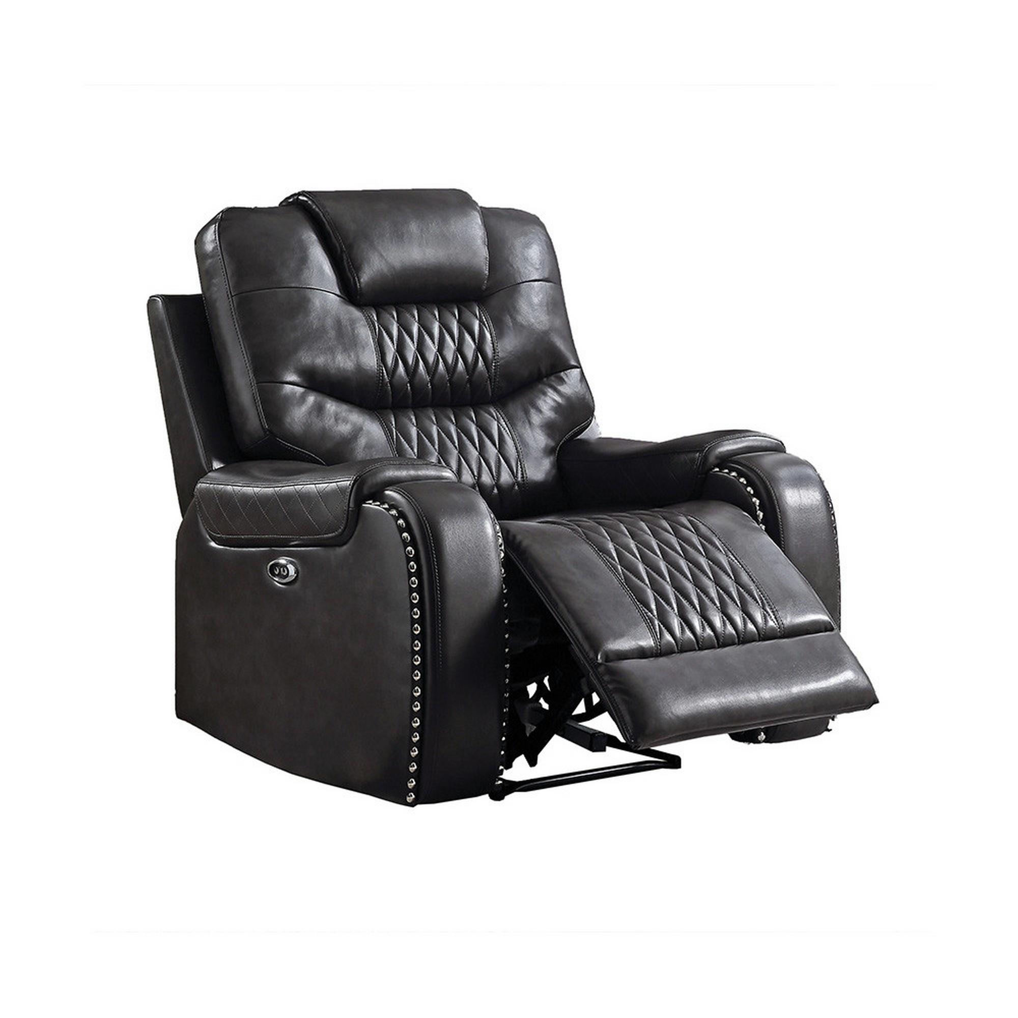 Braylon Power Motion Recliner - Black
