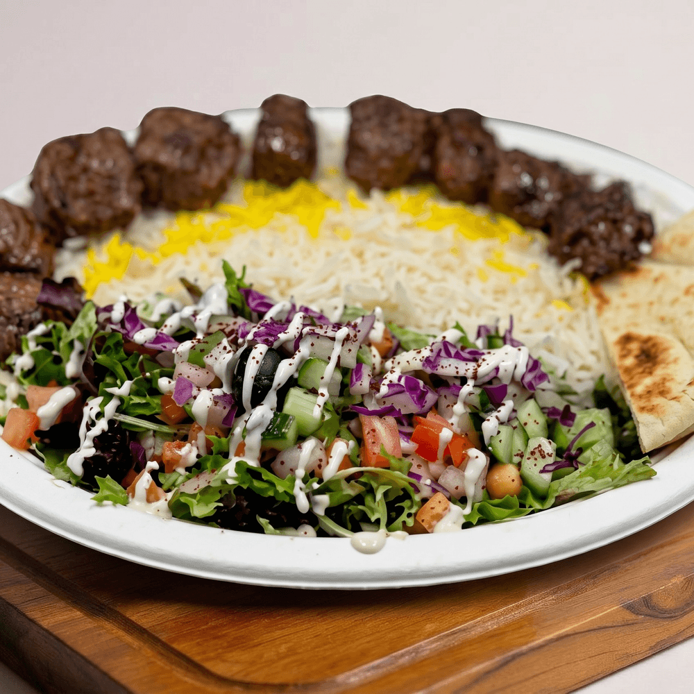 Barg Kebab (Steak) Rice Plate