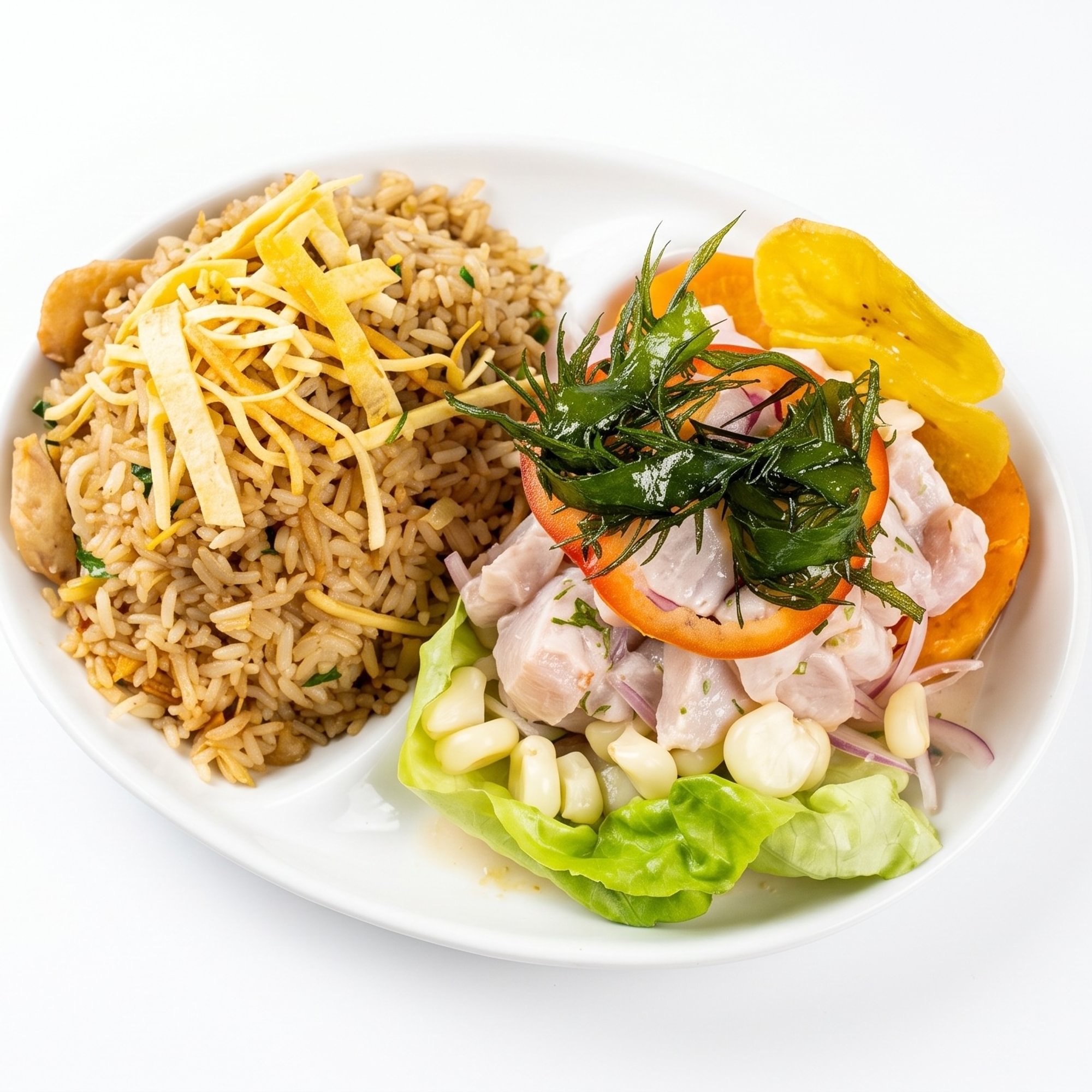 Dúo Mi Perú [Ceviche & Shrimp Fried Rice]