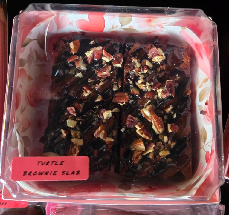 Turtle Brownie slab