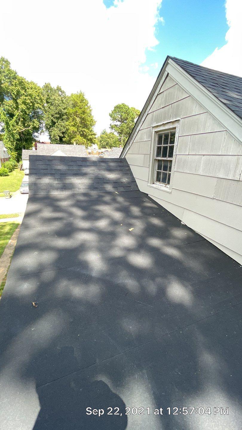 Here is the finished job of a 2-ply modified bitumen low slope roof. The 