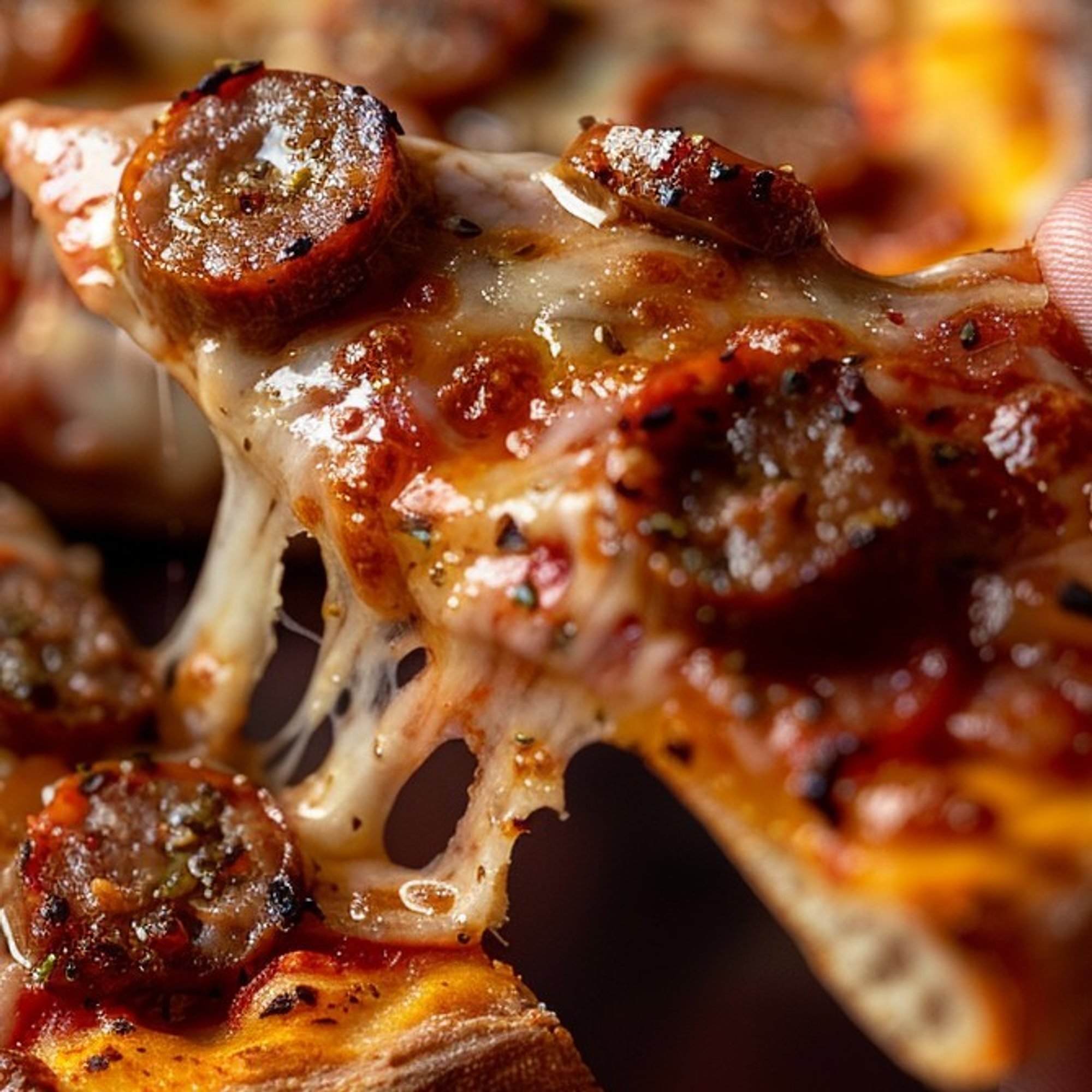 Vegan Sausage Slice Pizza