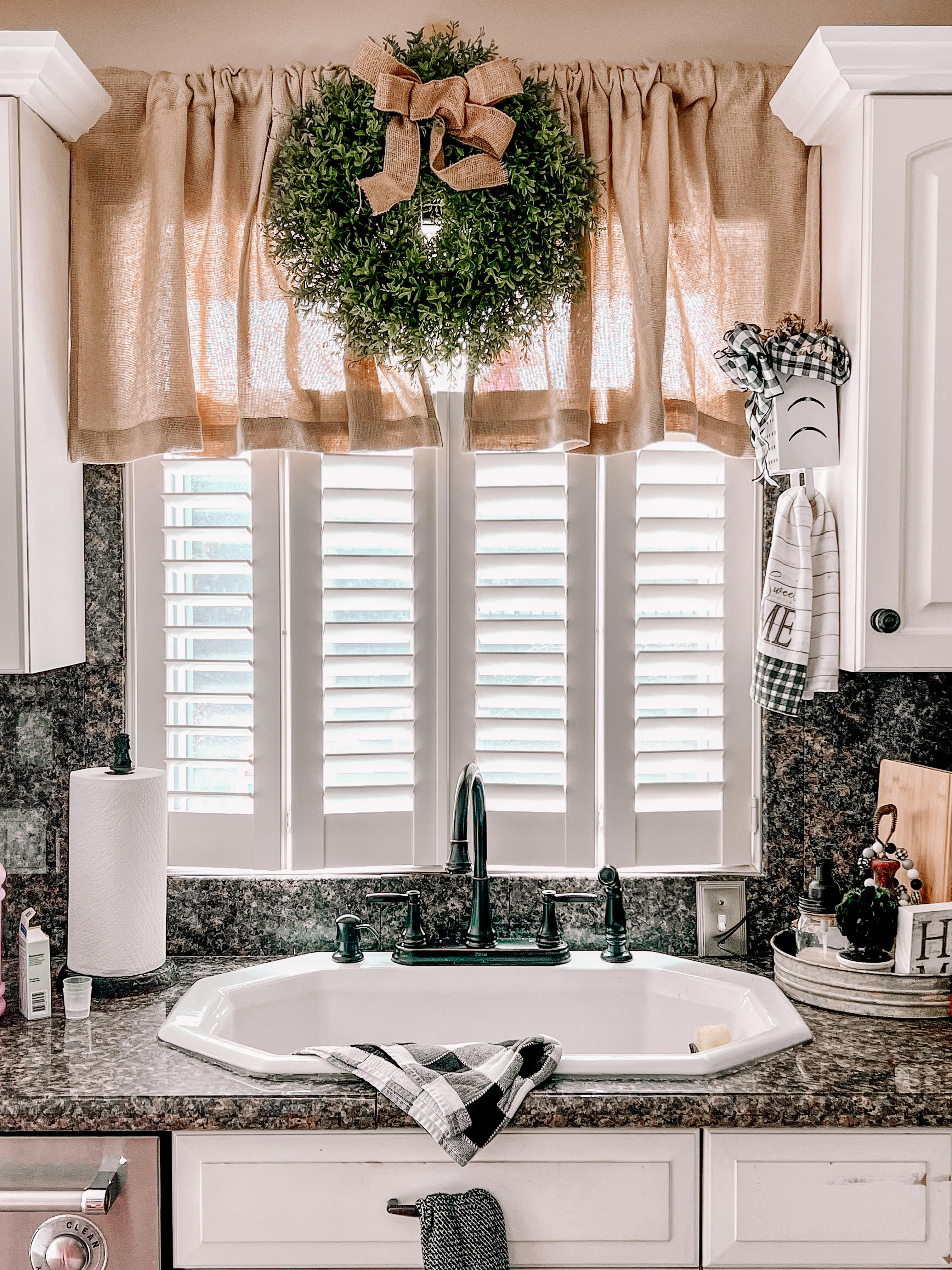 These Shutters in Manalapan, NJ just match these cabinets perfectly!