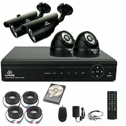 1 Megapixel AHD DVR & 4 Camera CCTV Kit with 500GB Hard Drive installed