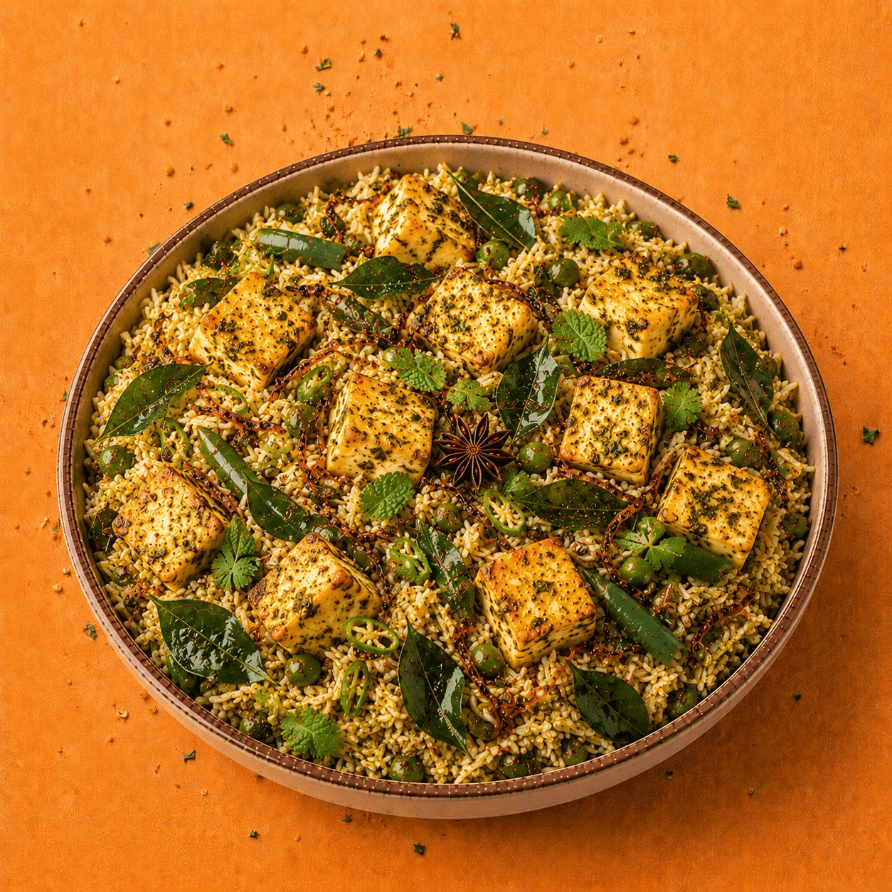 Curry Leaf Paneer Biryani