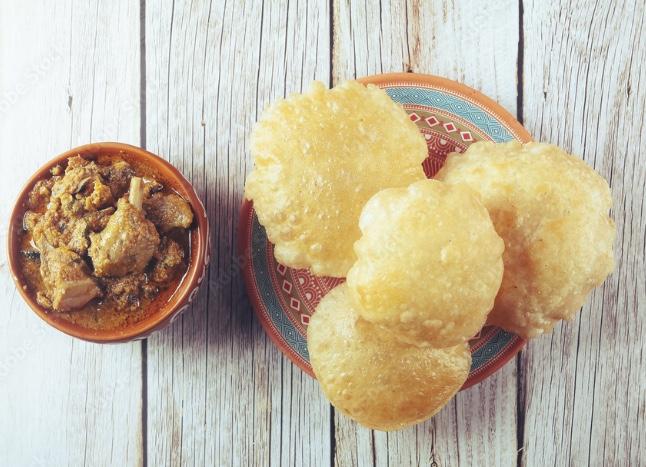 Poori + Chicken