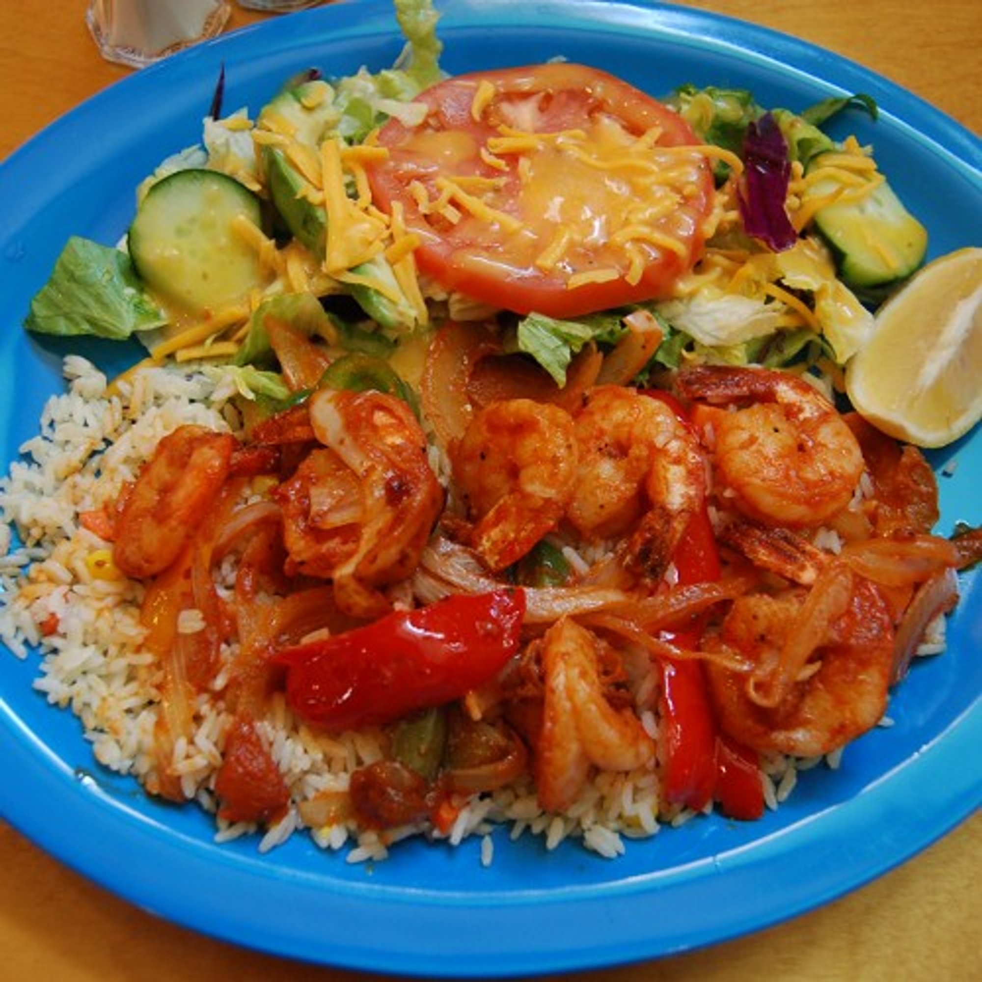 Camarones Fritos Entomatadoes