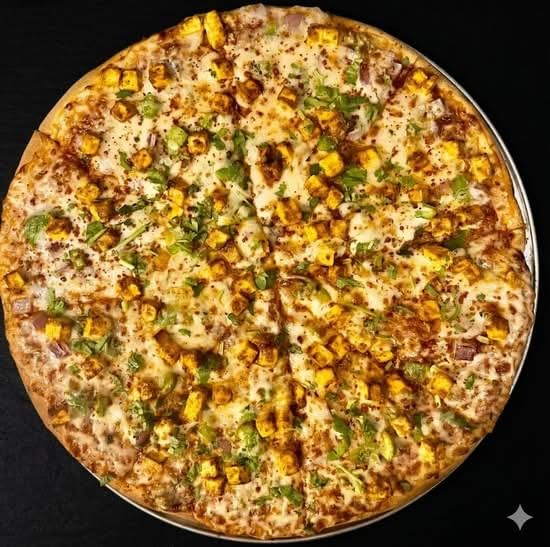 Jain Masala Paneer Pizza
