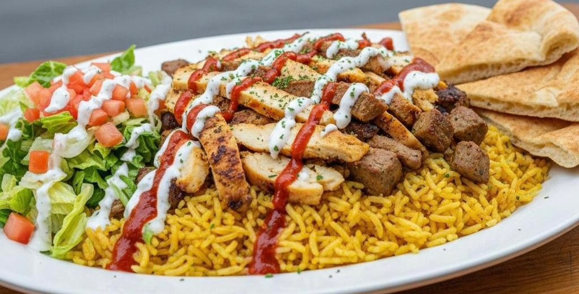 Chicken & Lamb Over Rice