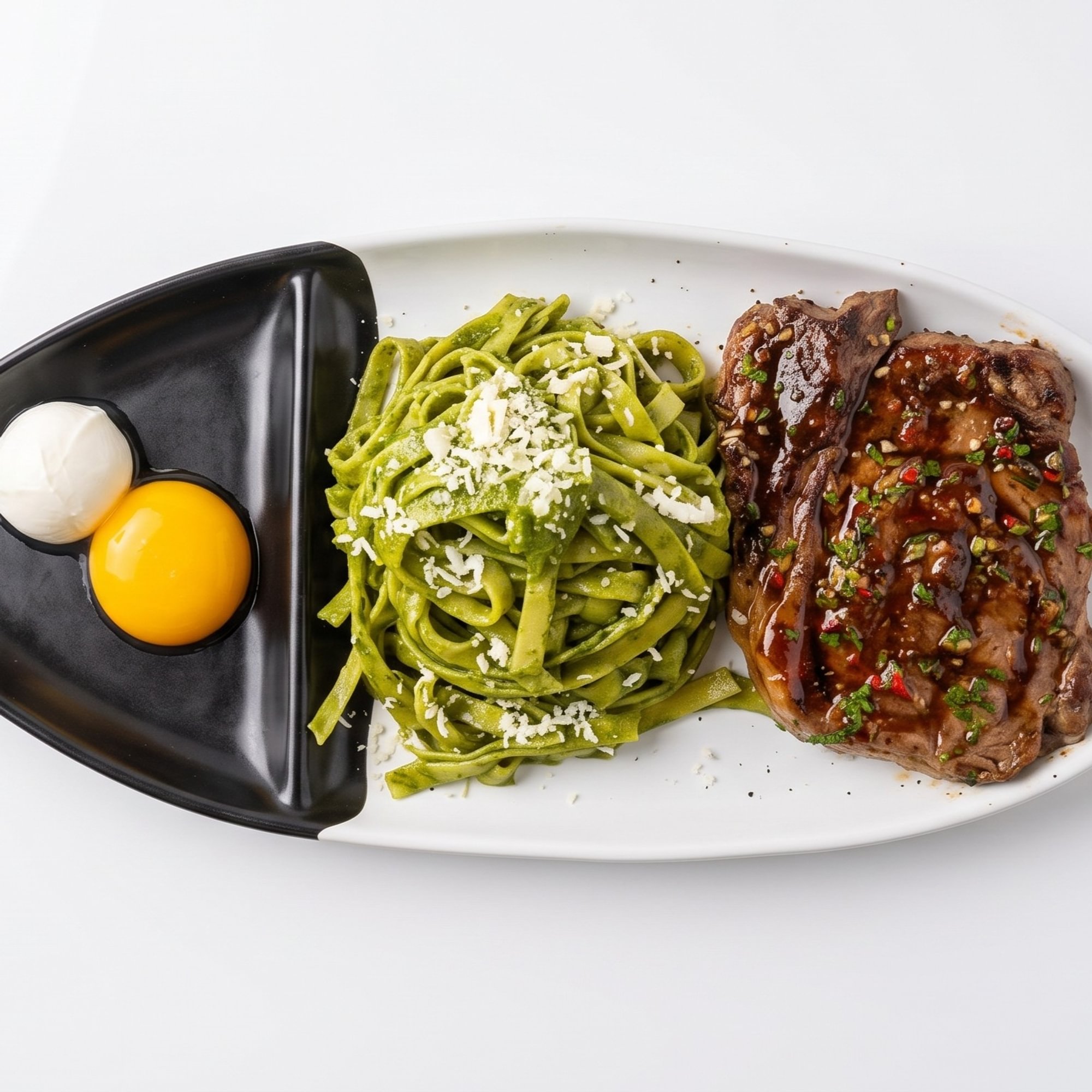 Tallarines Verdes de Carne [Peruvian Pesto Pasta & Beef]