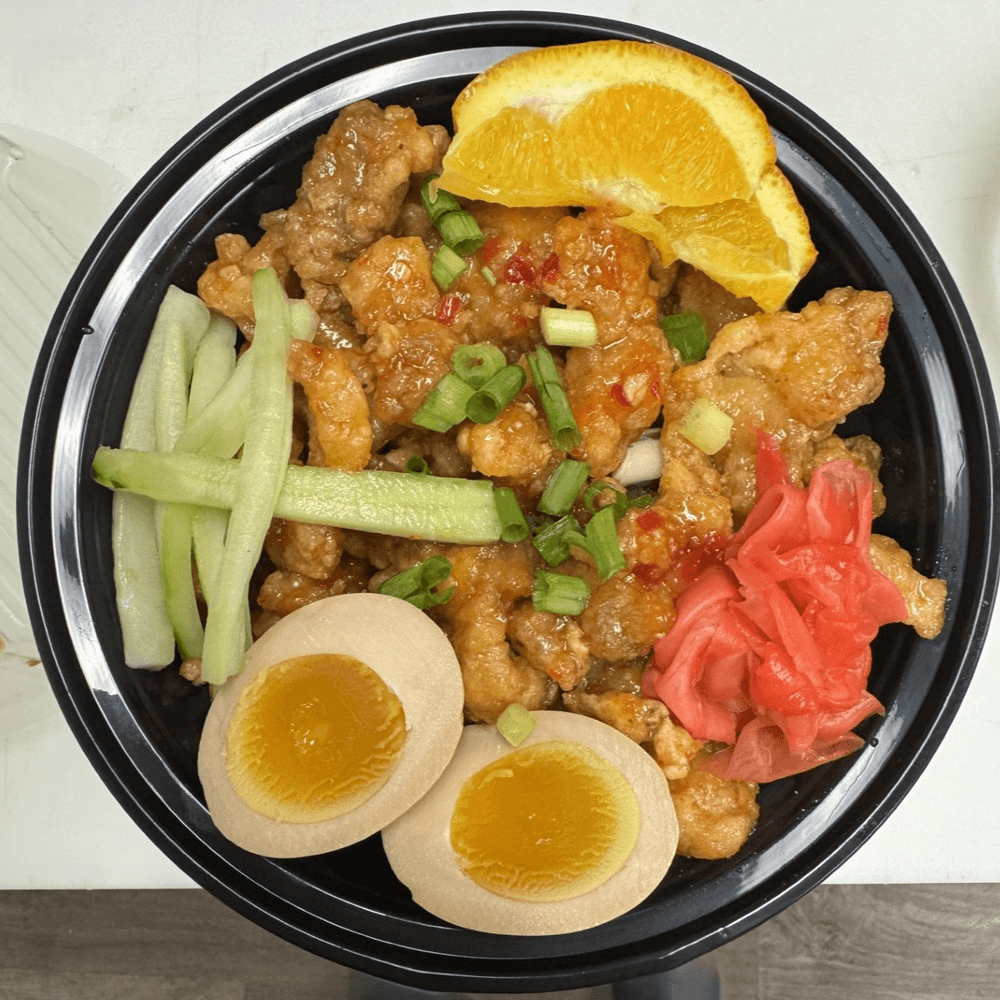 Sweet Thai Orange Chicken Rice Bowl