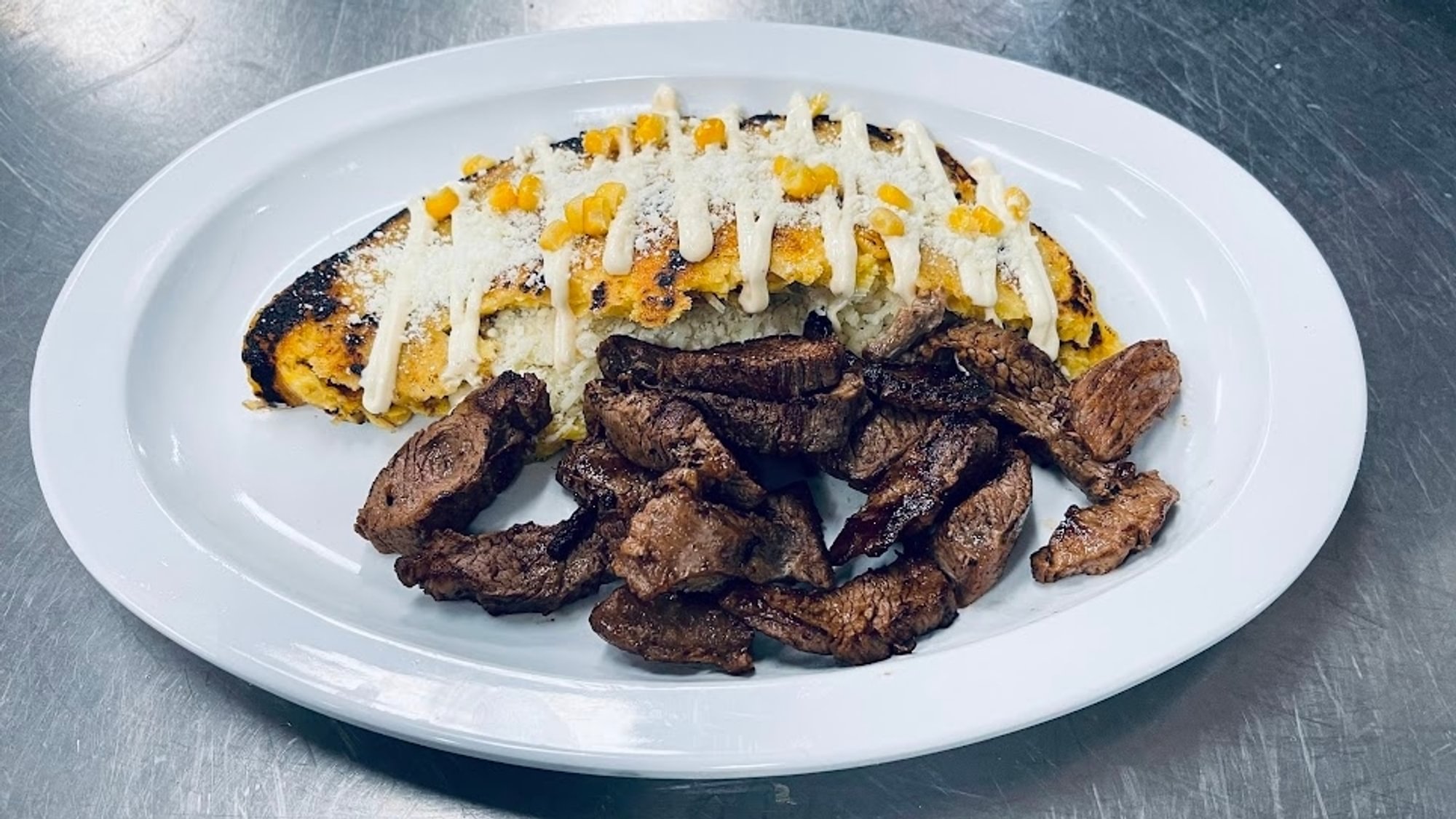 Cachapa Carne Asada & Cheese