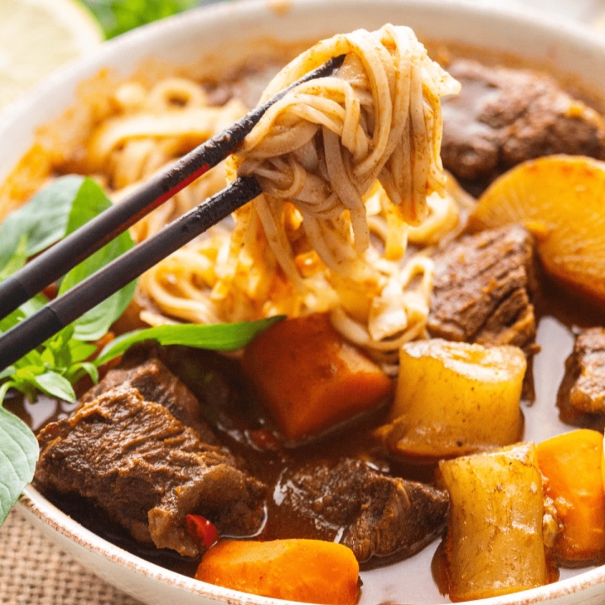 Beef Stew Noodles Soup