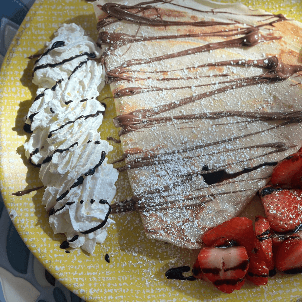 Nutella and Strawberries Crepes