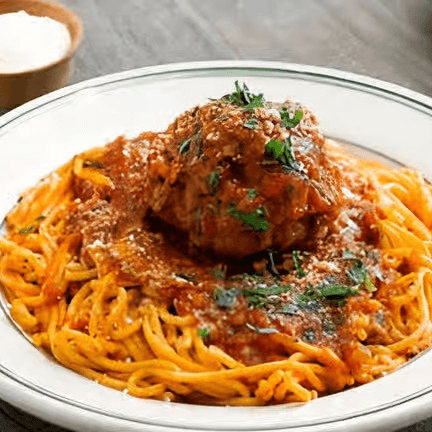 Spaghetti with Grandma's Meatball
