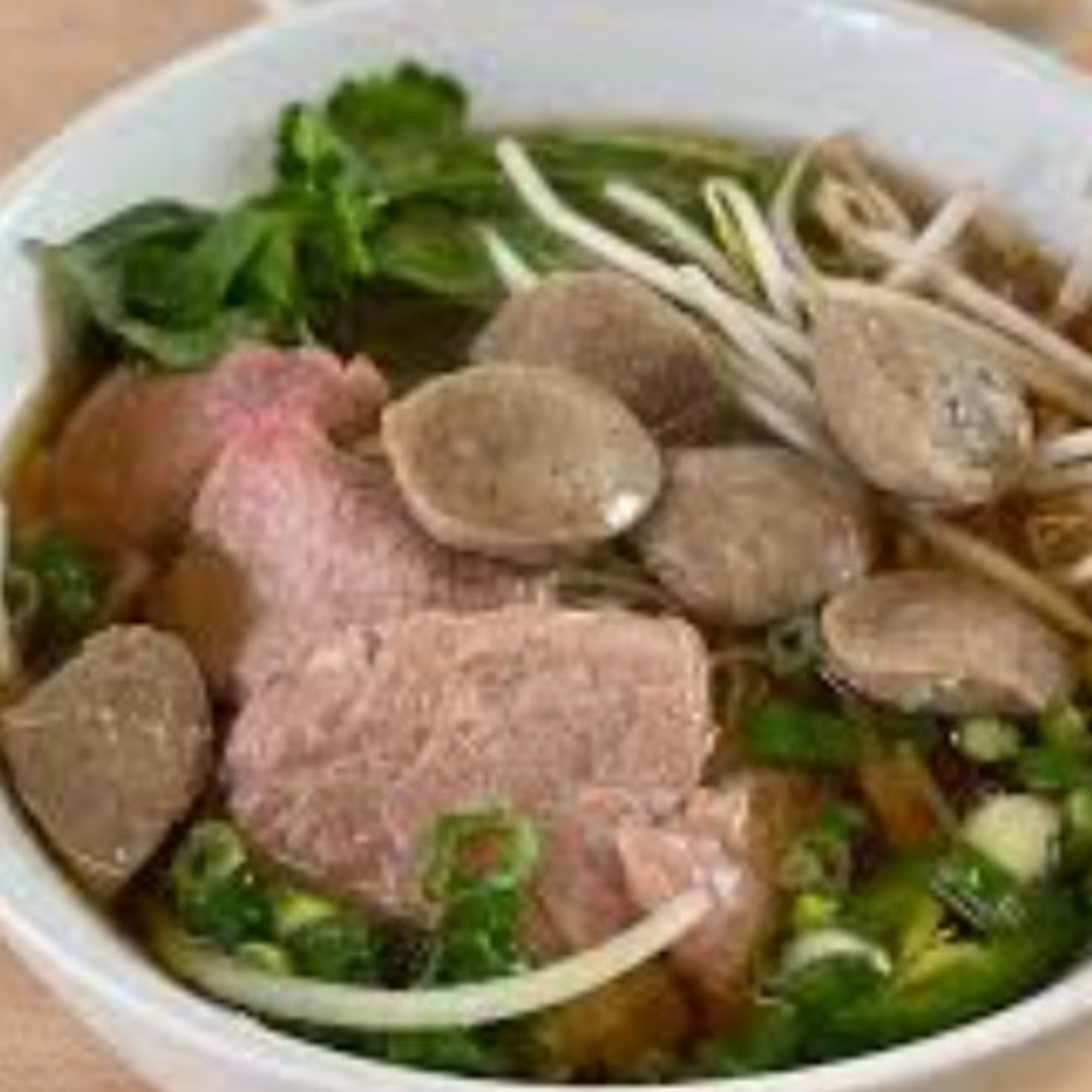 Pho Rare Beef with Beef Ball - Pho Tai Bo Vien
