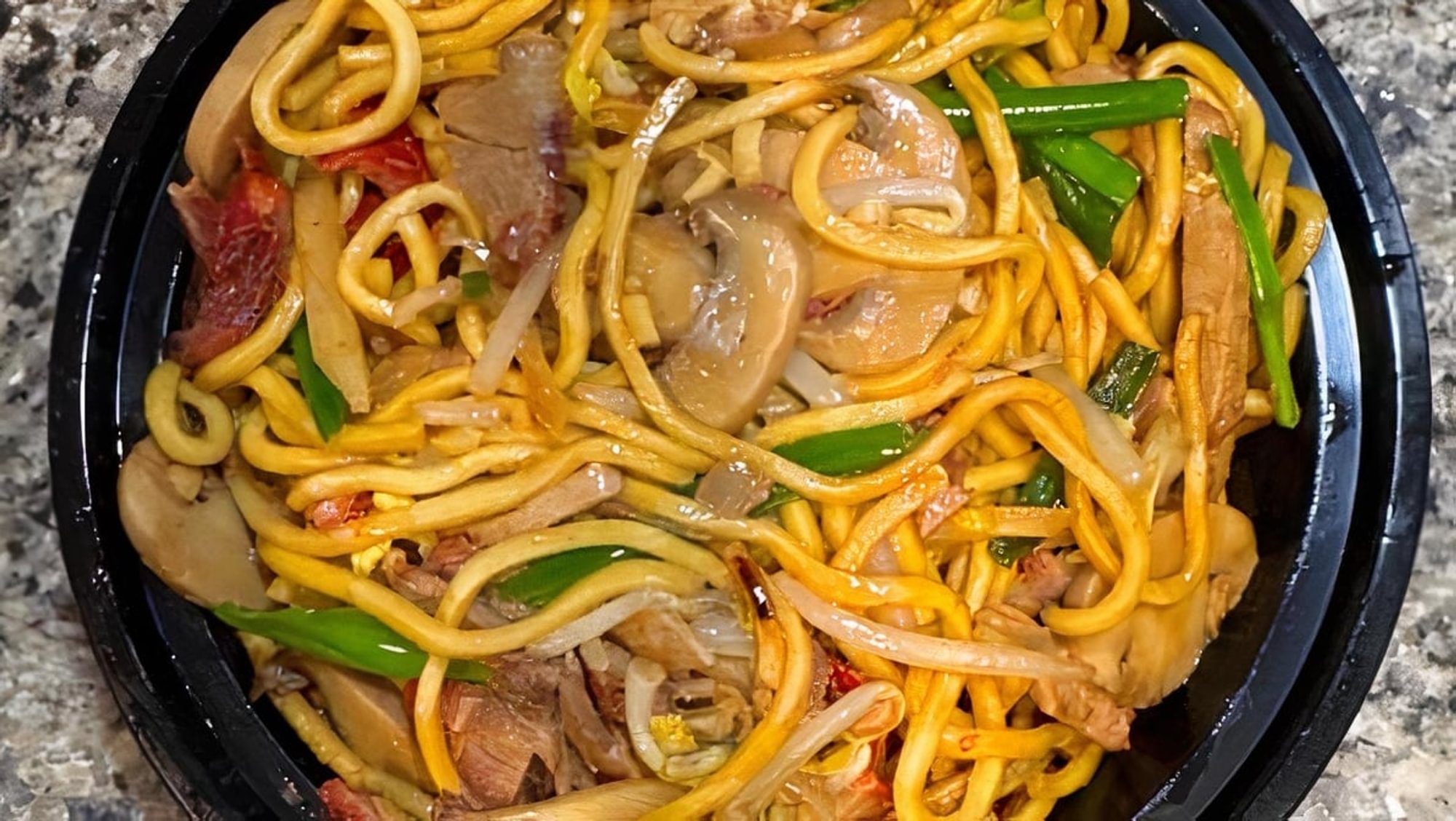 98. Roast pork lo mein