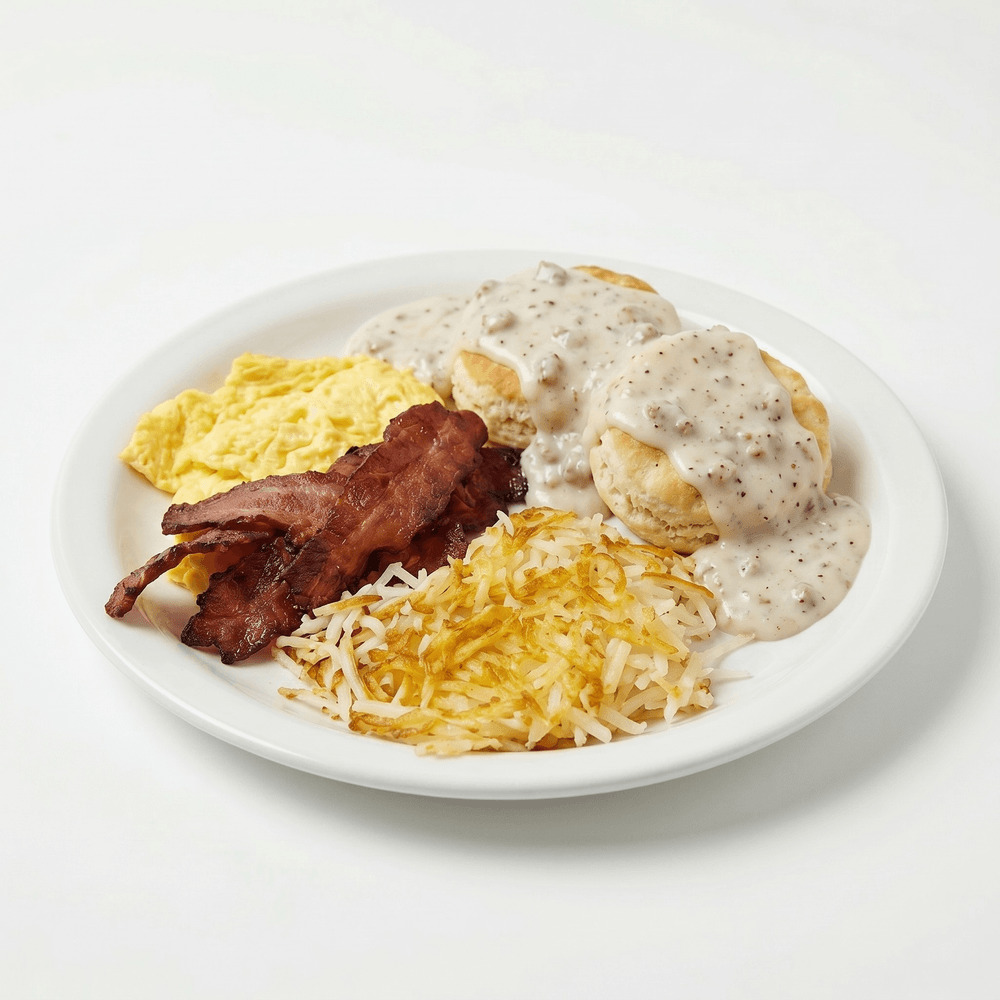 Biscuit & Gravy, Meat & Eggs