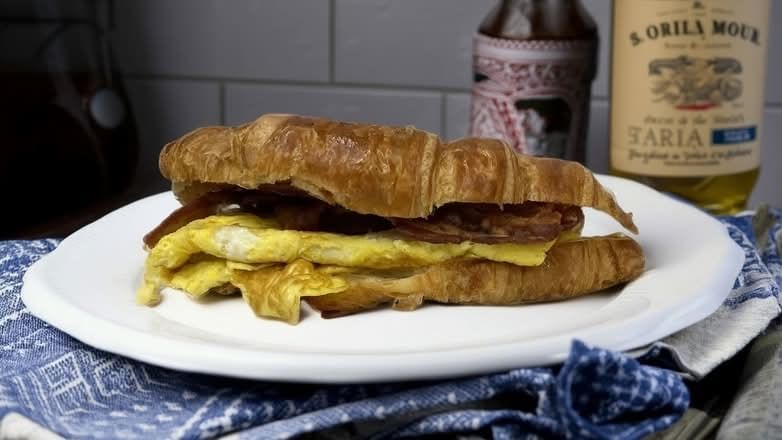 Bacon, Eggs and Cheese Crossaint