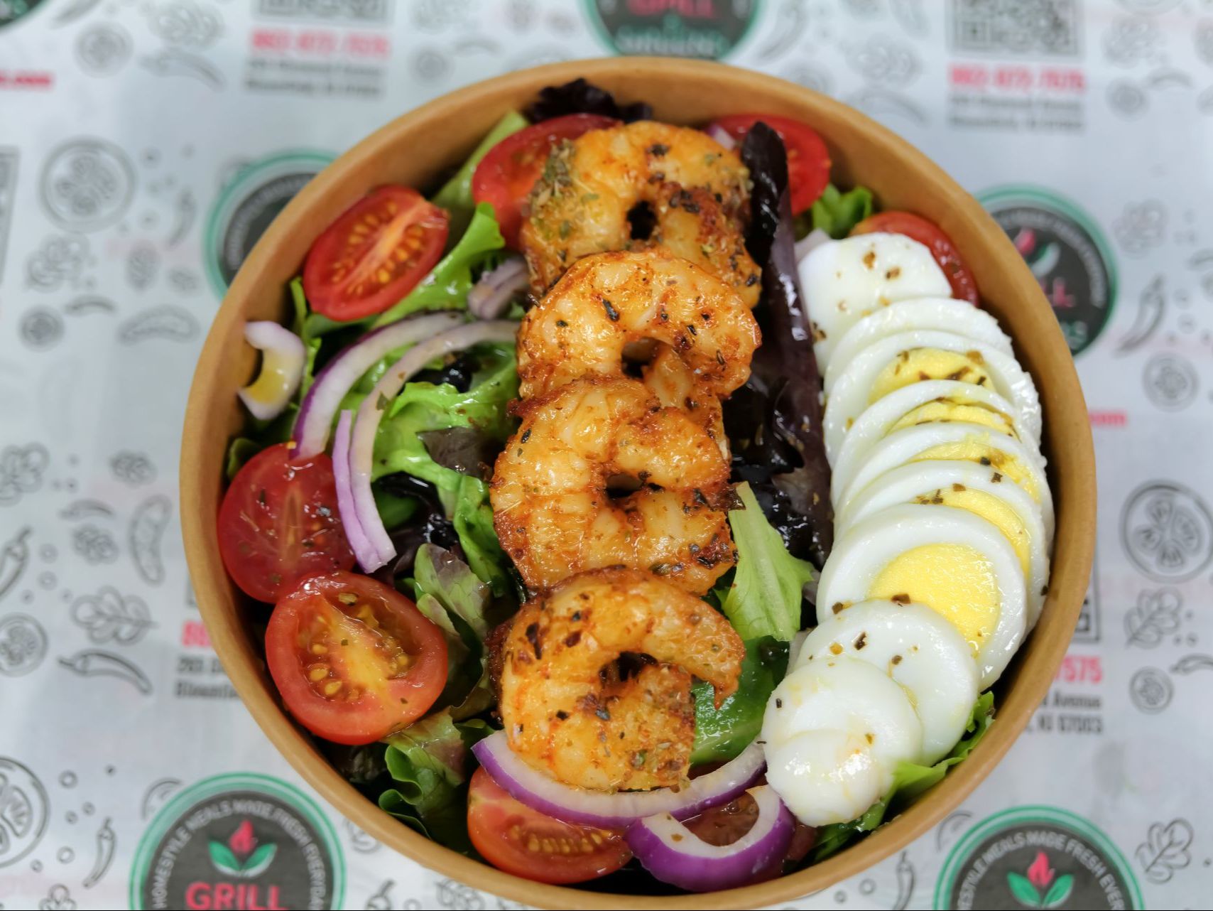 Grilled Shrimp with Rice or House Salad