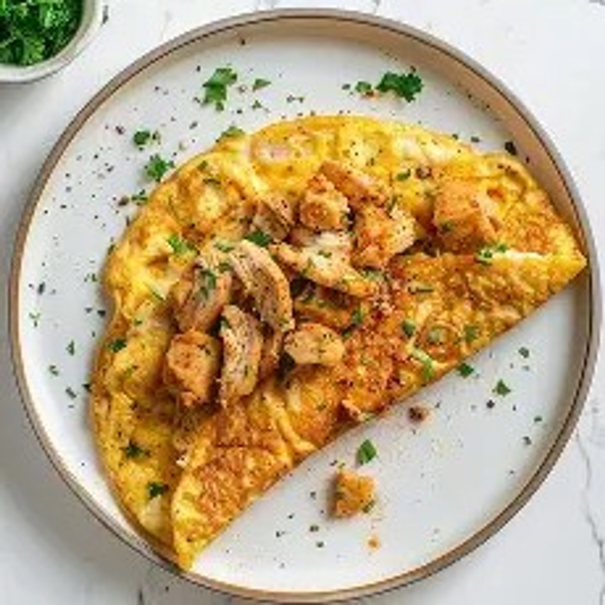 Curry Chicken Omelette
