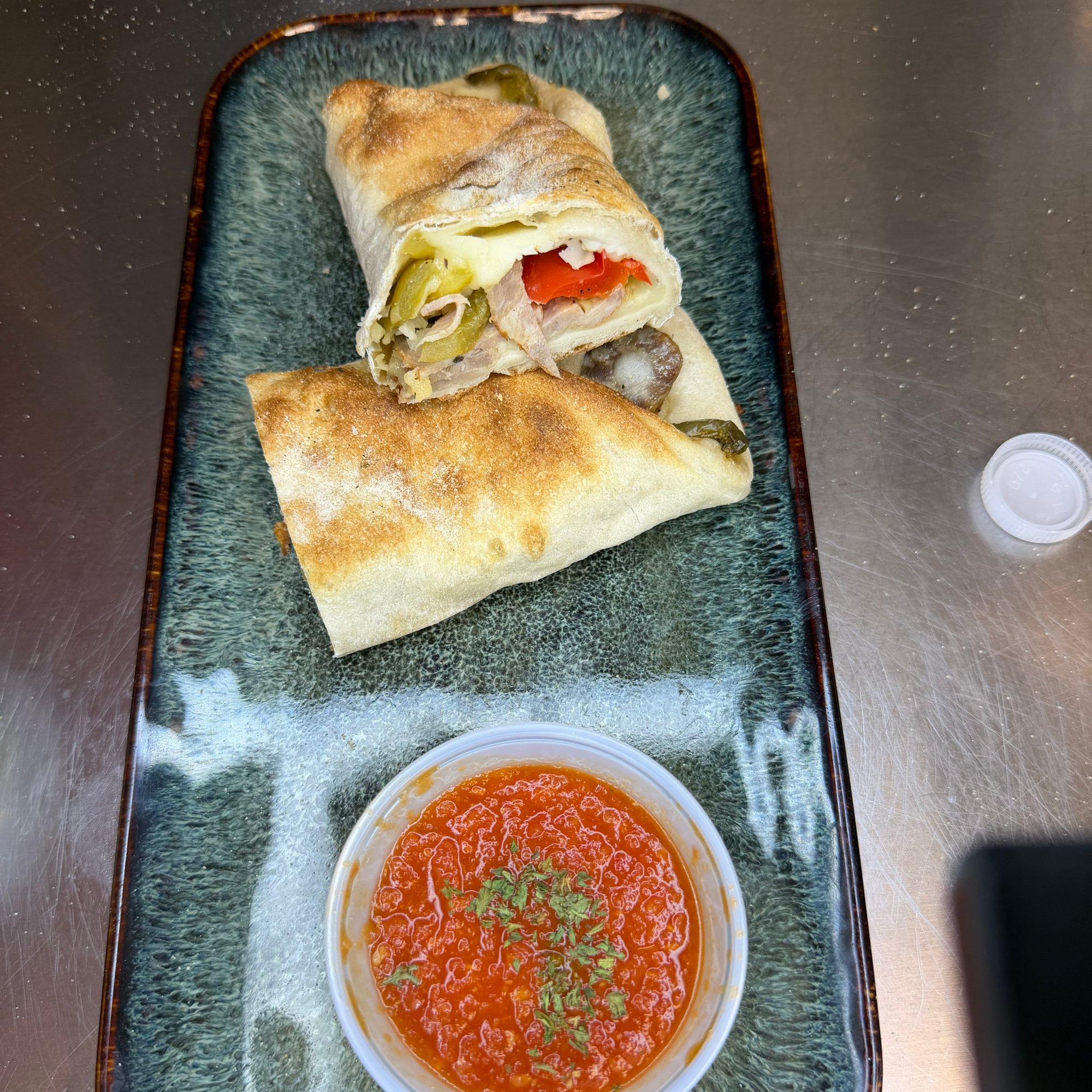 Sausage & Peppers Pizza Roll