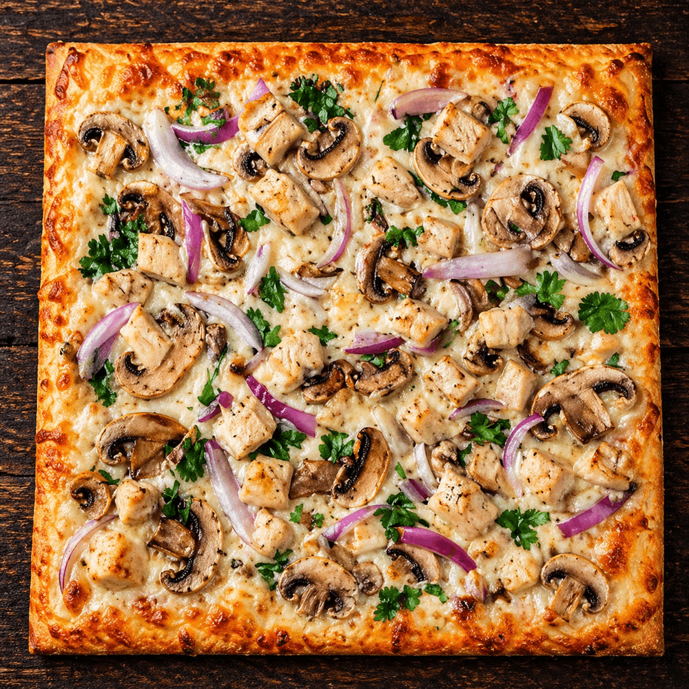 Garlic Chicken Square Pie Pizza