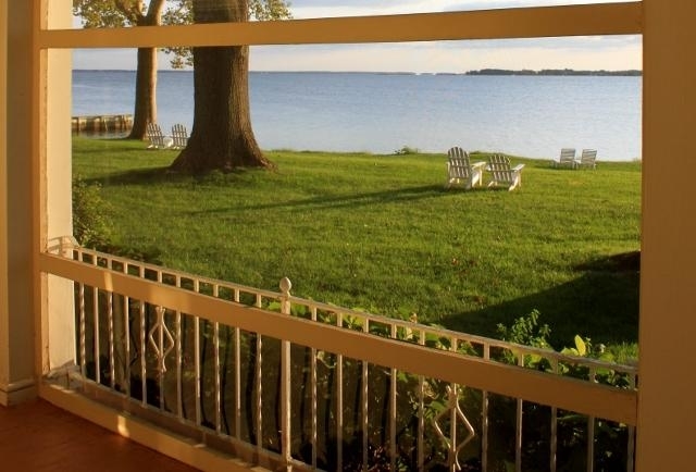 View from a waterfront room with a porch at Sandaway.