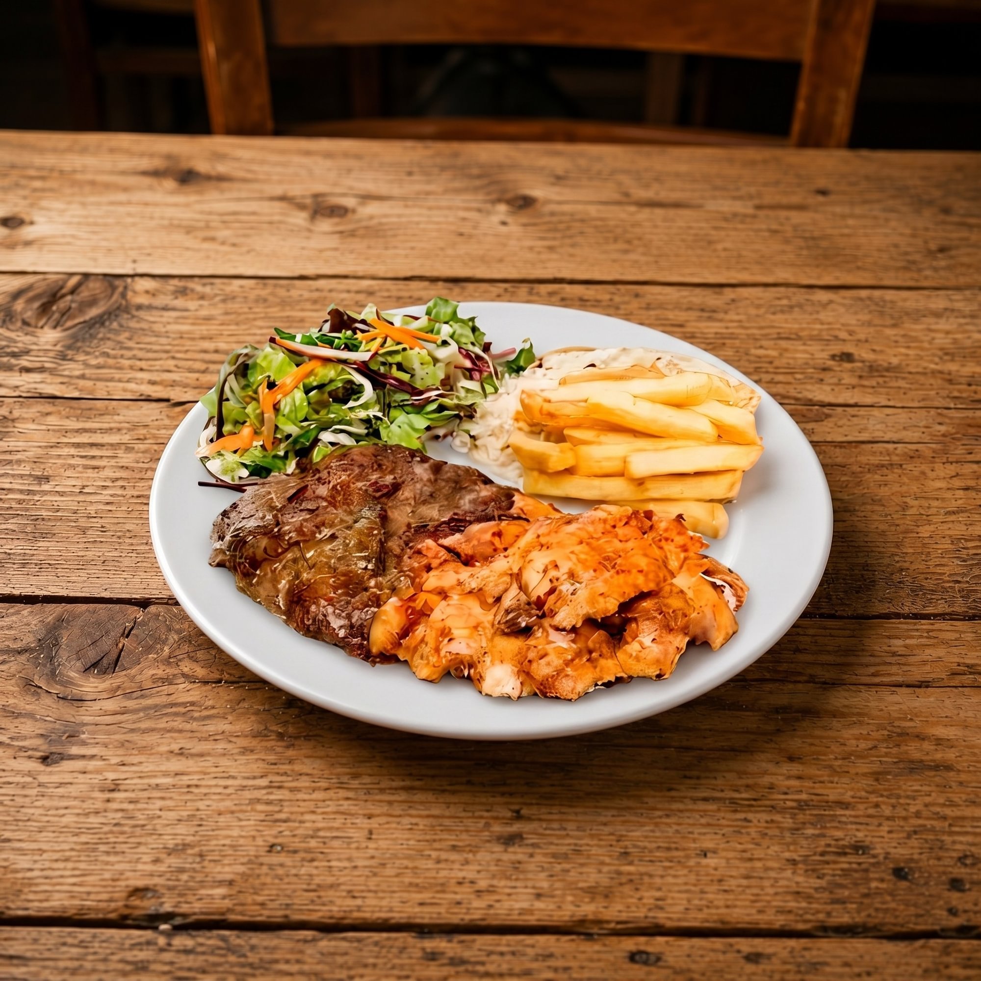 Mixed Lamb & Chicken Gyro Plate