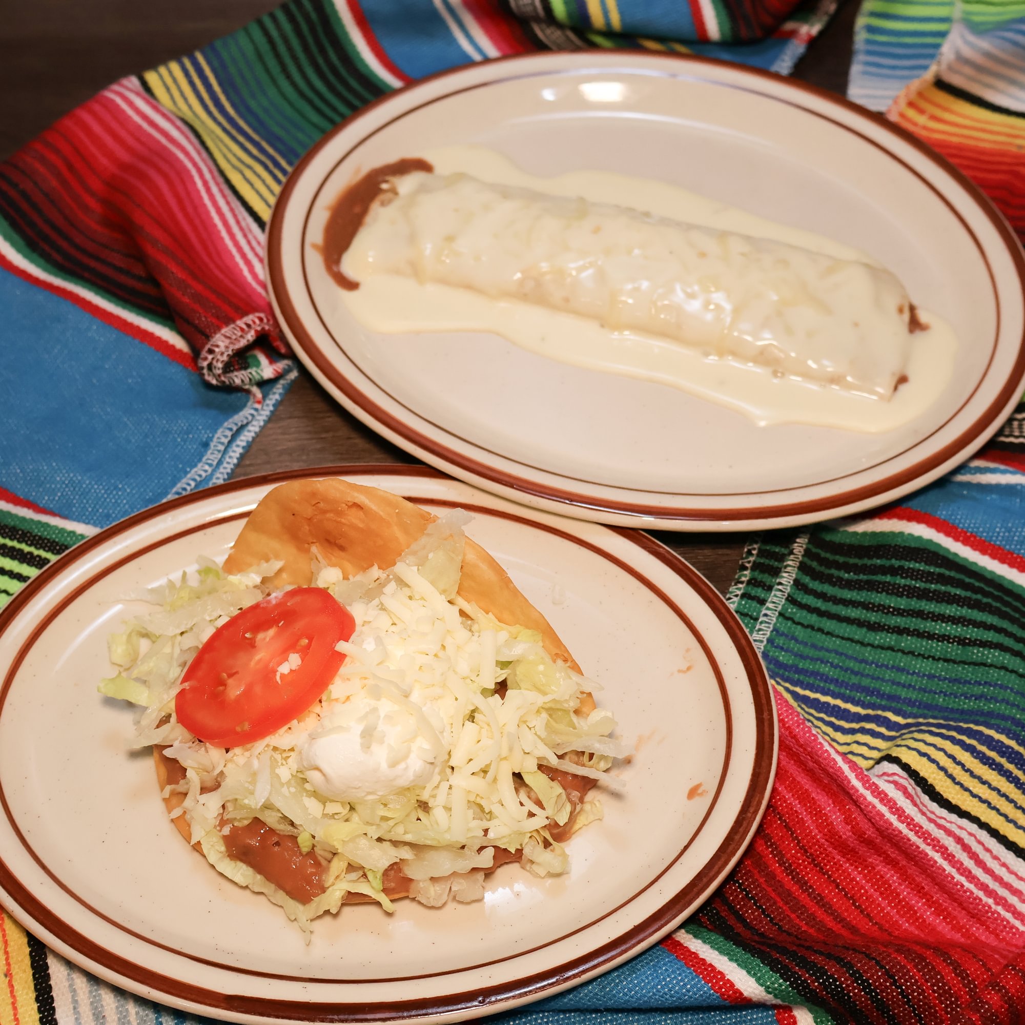 3. Bean Burrito with Cheese Sauce & Chalupa