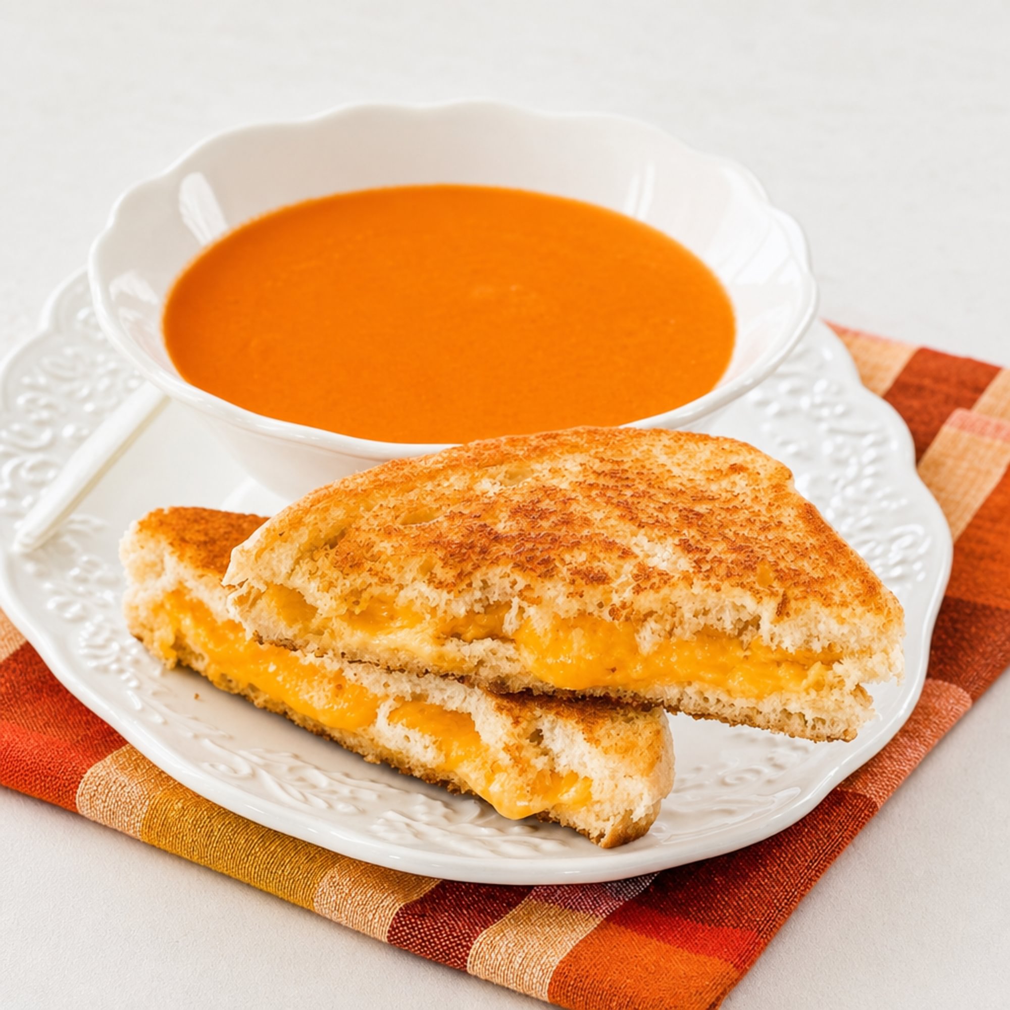3 Cheese Grilled Cheese and Soup