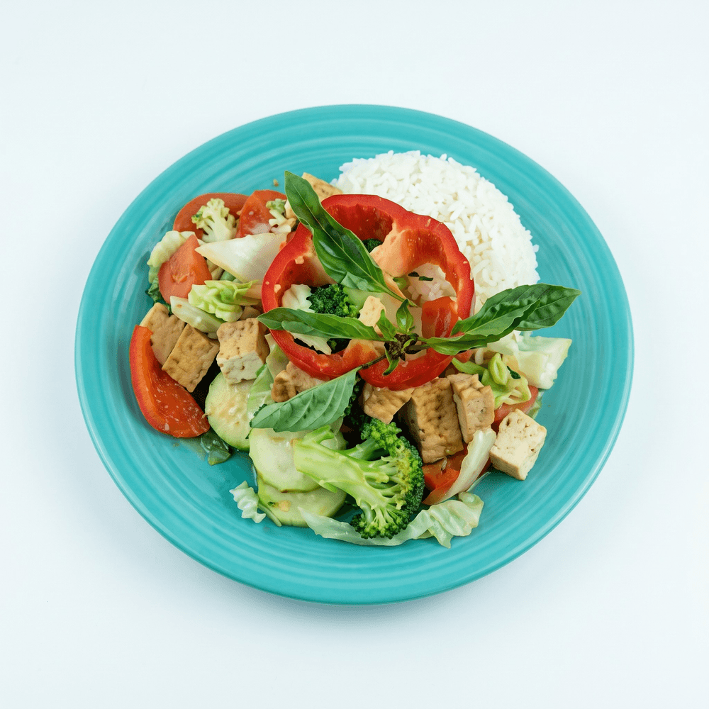 Stir Fried Mixed-Vegetable Rice Bowl
