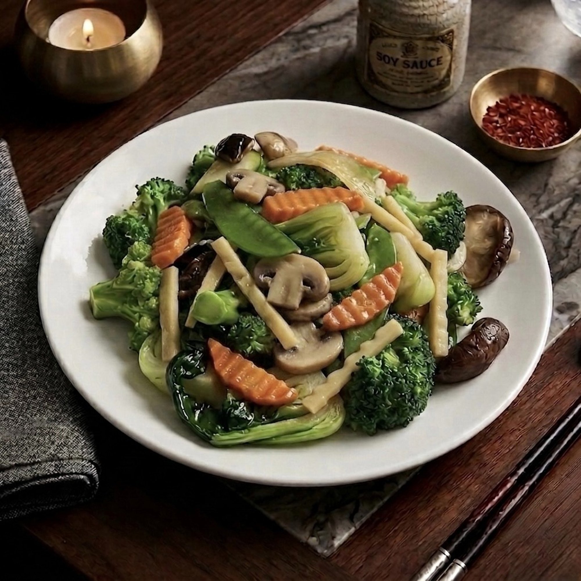 Assorted Vegetables in Light Sauce