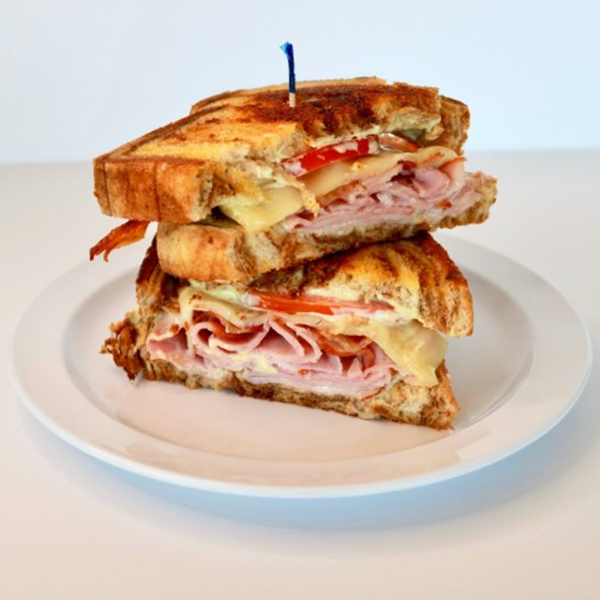 Ham, Swiss & Bacon Melt Sandwich