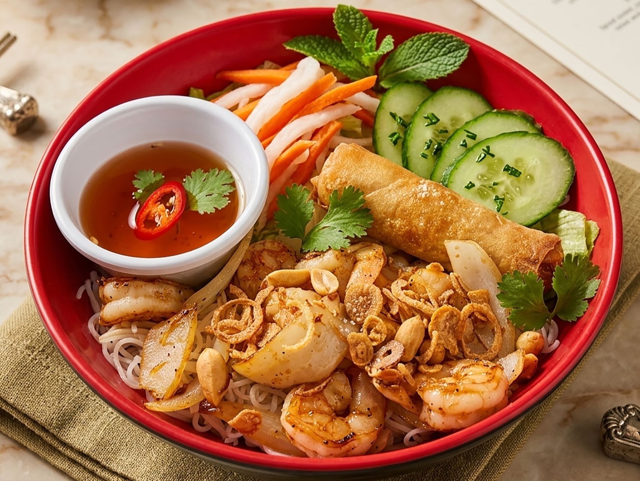 V9. Grilled Shrimp Vermicelli Salad