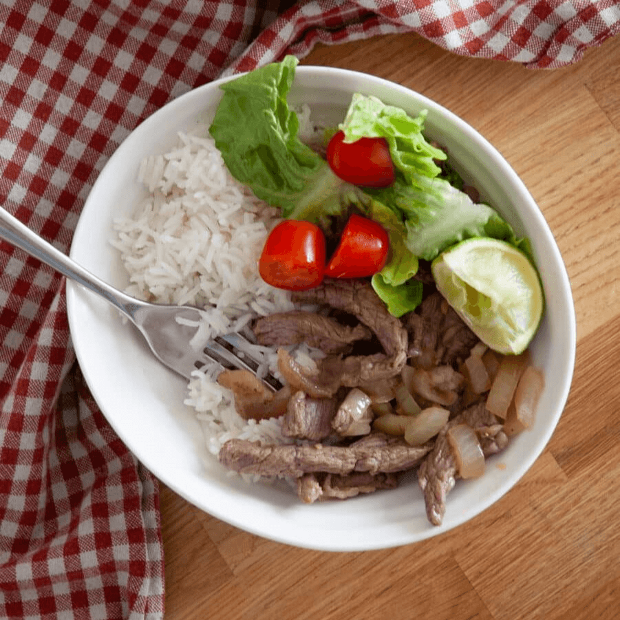 S4. Butter Beef over Rice (Com Bo Chien Bo)