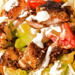 Chicken shawarma (gyro) sandwich