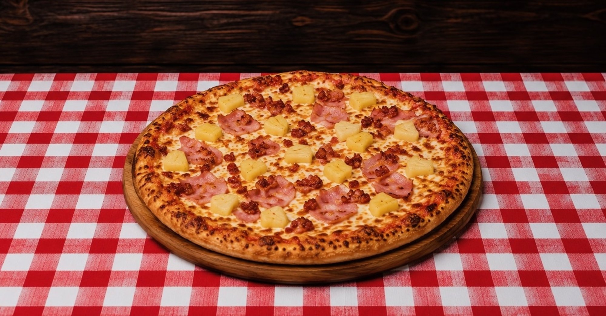Large Aloha Hawaiian Pizza-14' (Greek Style)