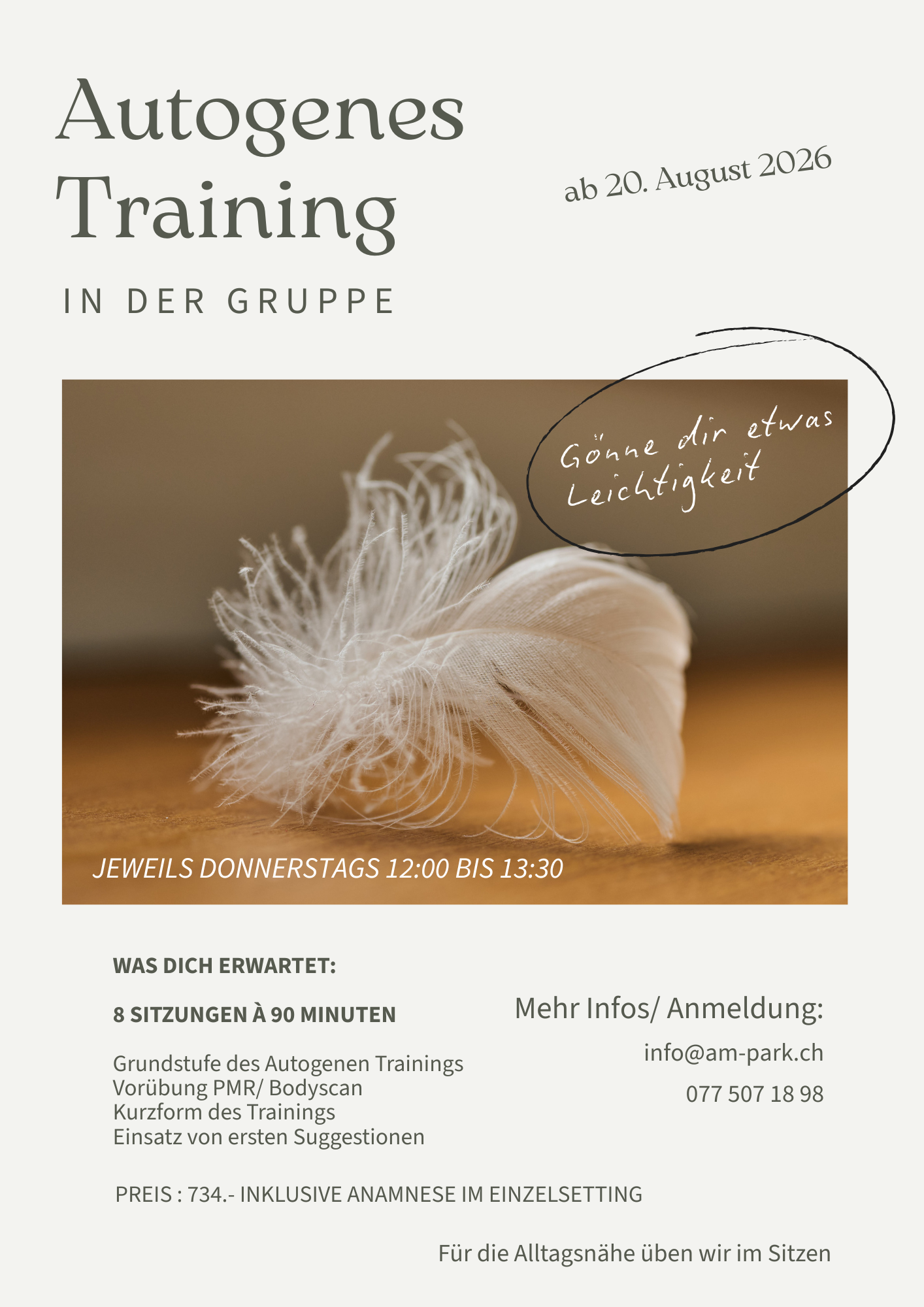 Autogenes Training in der Gruppe ONLINE