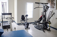 Weight room and gym Weight room and gym
