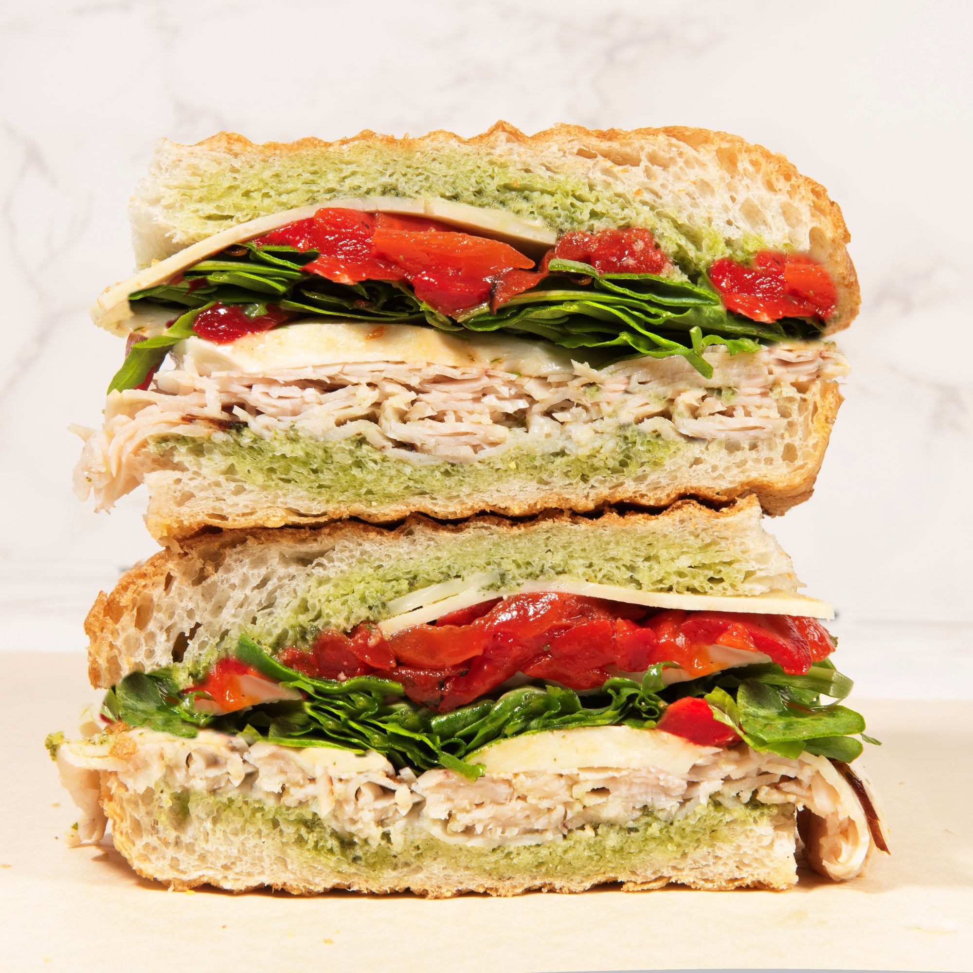 Roasted Turkey Pesto Panini