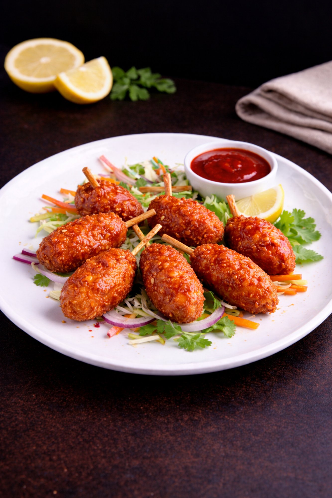 Veg Lollipops (Sauce, 6 pcs)